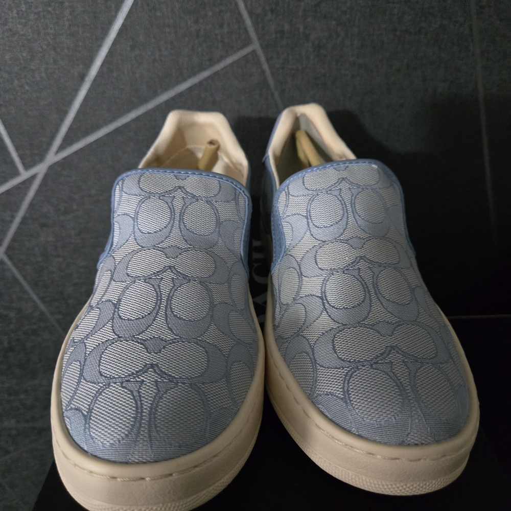 Coach  Light Blue Slip-On Sneakers